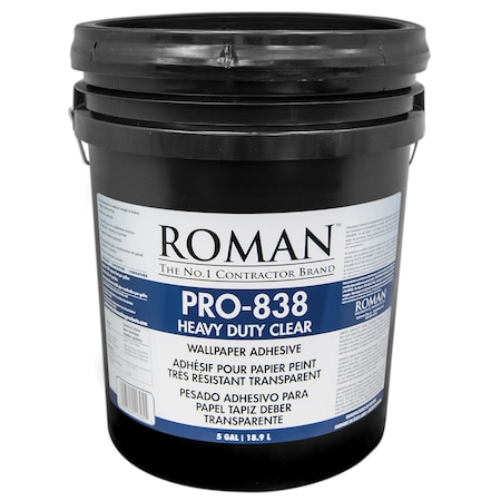 Roman Decorating Spray Adhesive, Clear, 5 gal, Pail 11305